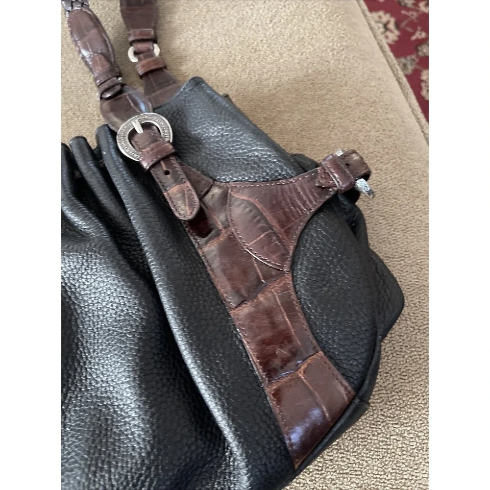 Brighton Brown Leather Satchel Handbag Purse Shoulder Bag UOO6046 (TD)